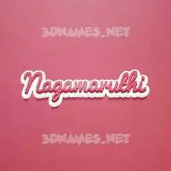 nagamaruthi in Red Scribble style - 3D name wallpaper