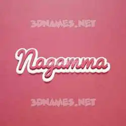 nagamma in Red Scribble style - 3D name wallpaper