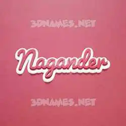 nagander in Red Scribble style - 3D name wallpaper
