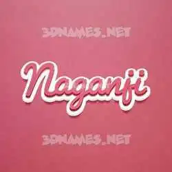 naganji in Red Scribble style - 3D name wallpaper