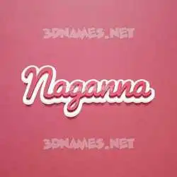 naganna in Red Scribble style - 3D name wallpaper