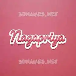 nagapriya in Red Scribble style - 3D name wallpaper