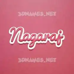 nagaraj in Red Scribble style - 3D name wallpaper