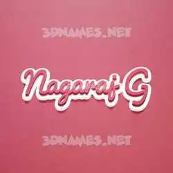 nagaraj g in Red Scribble style - 3D name wallpaper