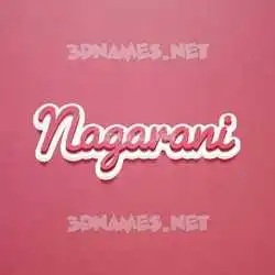 nagarani in Red Scribble style - 3D name wallpaper