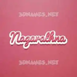 nagarathna in Red Scribble style - 3D name wallpaper