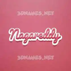 nagareddy in Red Scribble style - 3D name wallpaper