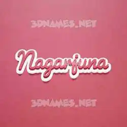 nagarjuna in Red Scribble style - 3D name wallpaper