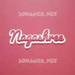 nagashree in Red Scribble style - 3D name wallpaper