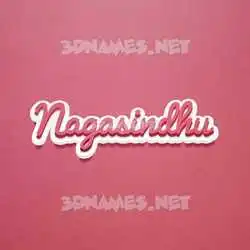 nagasindhu in Red Scribble style - 3D name wallpaper