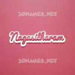 nagasitharam in Red Scribble style - 3D name wallpaper