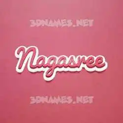 nagasree in Red Scribble style - 3D name wallpaper