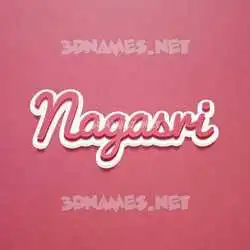 nagasri in Red Scribble style - 3D name wallpaper