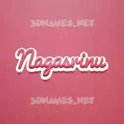 nagasrinu in Red Scribble style - 3D name wallpaper