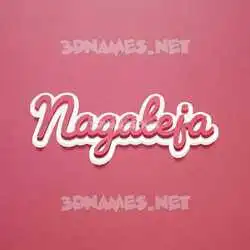 nagateja in Red Scribble style - 3D name wallpaper