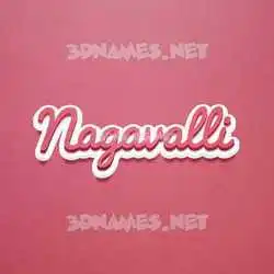 nagavalli in Red Scribble style - 3D name wallpaper