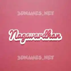 nagavardhan in Red Scribble style - 3D name wallpaper