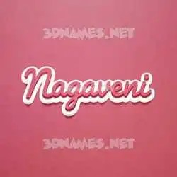 nagaveni in Red Scribble style - 3D name wallpaper
