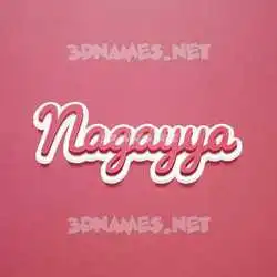 nagayya in Red Scribble style - 3D name wallpaper