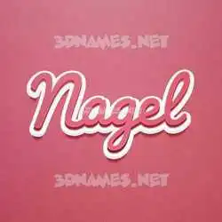 nagel in Red Scribble style - 3D name wallpaper