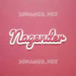 nagender in Red Scribble style - 3D name wallpaper
