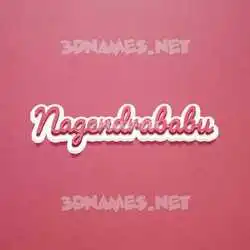 nagendrababu in Red Scribble style - 3D name wallpaper