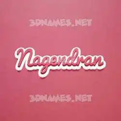 nagendran in Red Scribble style - 3D name wallpaper