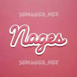 nages in Red Scribble style - 3D name wallpaper