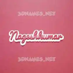 nageshkumar in Red Scribble style - 3D name wallpaper