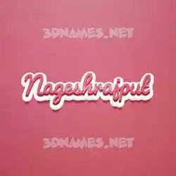 nageshrajput in Red Scribble style - 3D name wallpaper