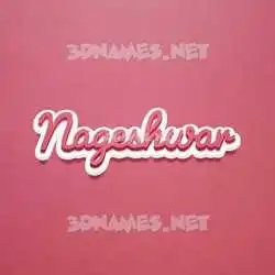 nageshwar in Red Scribble style - 3D name wallpaper