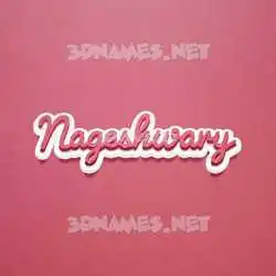 nageshwary in Red Scribble style - 3D name wallpaper