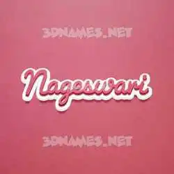 nageswari in Red Scribble style - 3D name wallpaper
