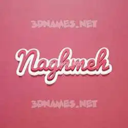 naghmeh in Red Scribble style - 3D name wallpaper