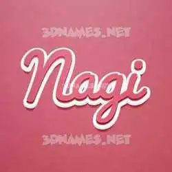nagi in Red Scribble style - 3D name wallpaper