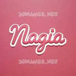 nagia in Red Scribble style - 3D name wallpaper