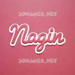 nagin in Red Scribble style - 3D name wallpaper