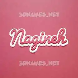 nagineh in Red Scribble style - 3D name wallpaper