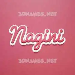 nagini in Red Scribble style - 3D name wallpaper