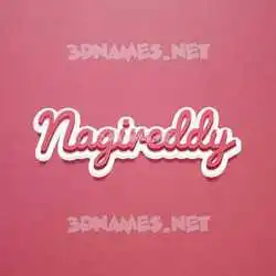 nagireddy in Red Scribble style - 3D name wallpaper