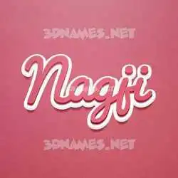 nagji in Red Scribble style - 3D name wallpaper