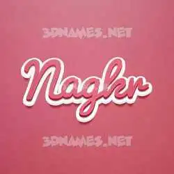 nagkr in Red Scribble style - 3D name wallpaper