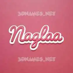 naglaa in Red Scribble style - 3D name wallpaper