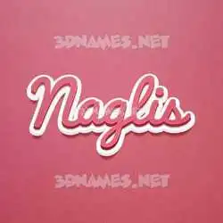 naglis in Red Scribble style - 3D name wallpaper