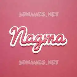 nagma in Red Scribble style - 3D name wallpaper