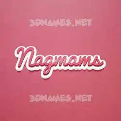 nagmams in Red Scribble style - 3D name wallpaper