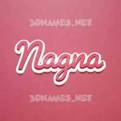 nagna in Red Scribble style - 3D name wallpaper