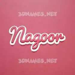 nagoor in Red Scribble style - 3D name wallpaper