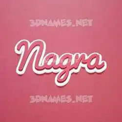 nagra in Red Scribble style - 3D name wallpaper