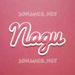 nagu in Red Scribble style - 3D name wallpaper